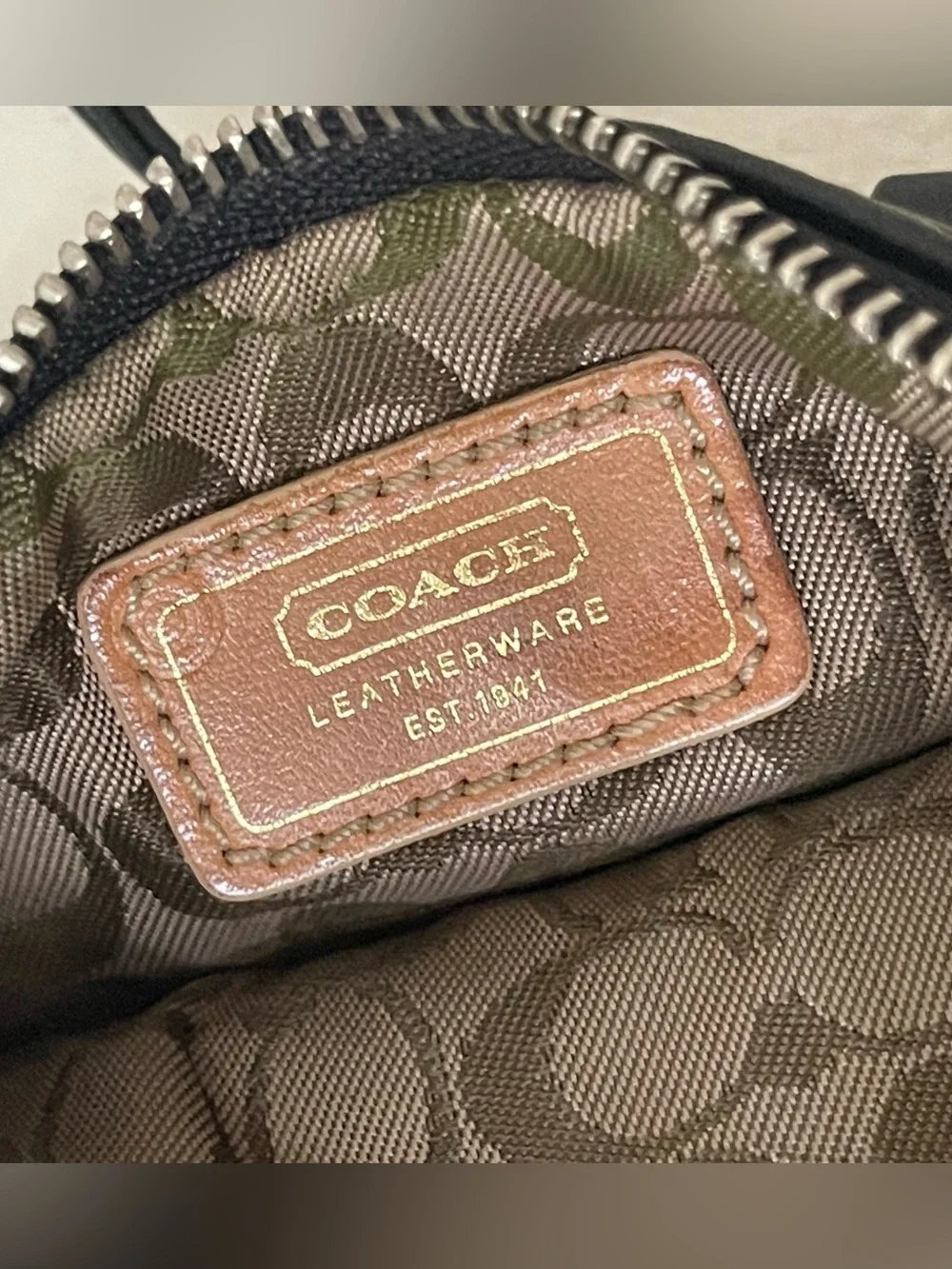 Coach vintage Black Pebbled Leather Wristlet
